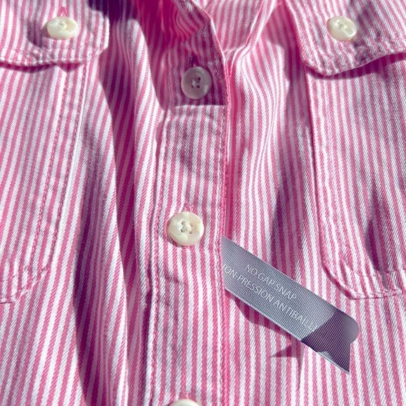 Y2K country pink western striped sleeveless cotton shirt.
Coastal 1X , PTP 24.5” - Picture 8 of 14